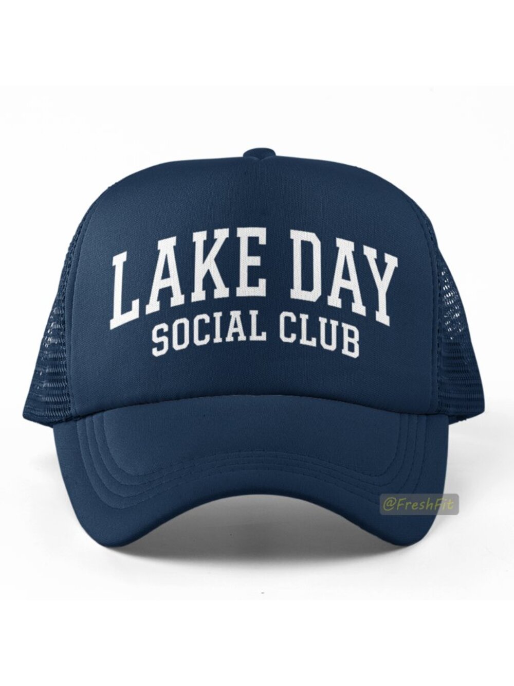 🆕Lake Day Social Club Arch Foam Trucker Hat Mesh Snapback Cap Navy